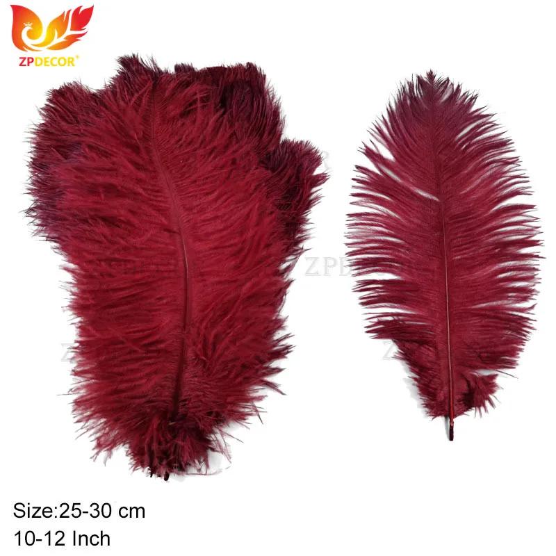 Горячая Распродажа ZPDECOR 25-30 см/10-12 дюймов дешевые страусиные перья перо для