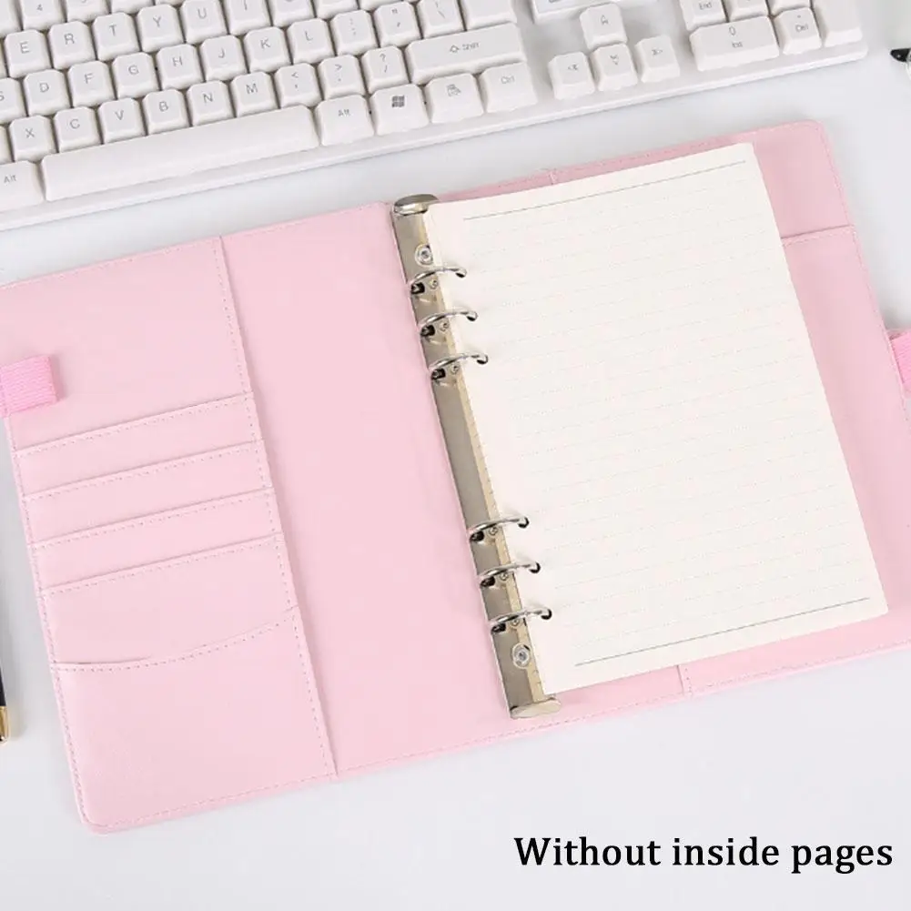 

Creative Hand Book Notepad Leather Loose-leaf Notebook Colour Shell Case Book Notebooks Hand Cover A5 Macaron U6L9
