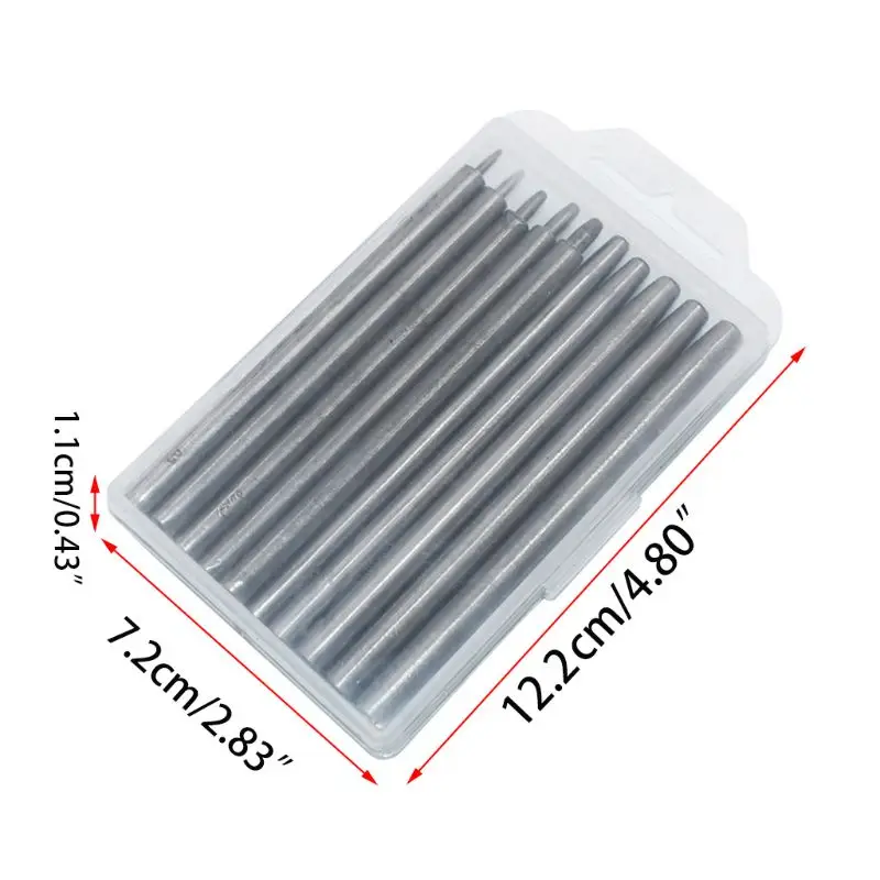 

10Pcs 0.5mm-5mm Leather Hole Punch Cutter Working Tools for Leather Watch Bands Belts Canvas Paper Plastics Round Hollow Hole Pu