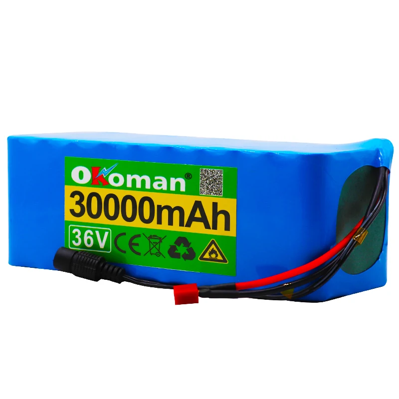 Е-байка 36В 10S4P 30Ah 600W высокая мощность и емкость 42V18650 ионно-литиевая