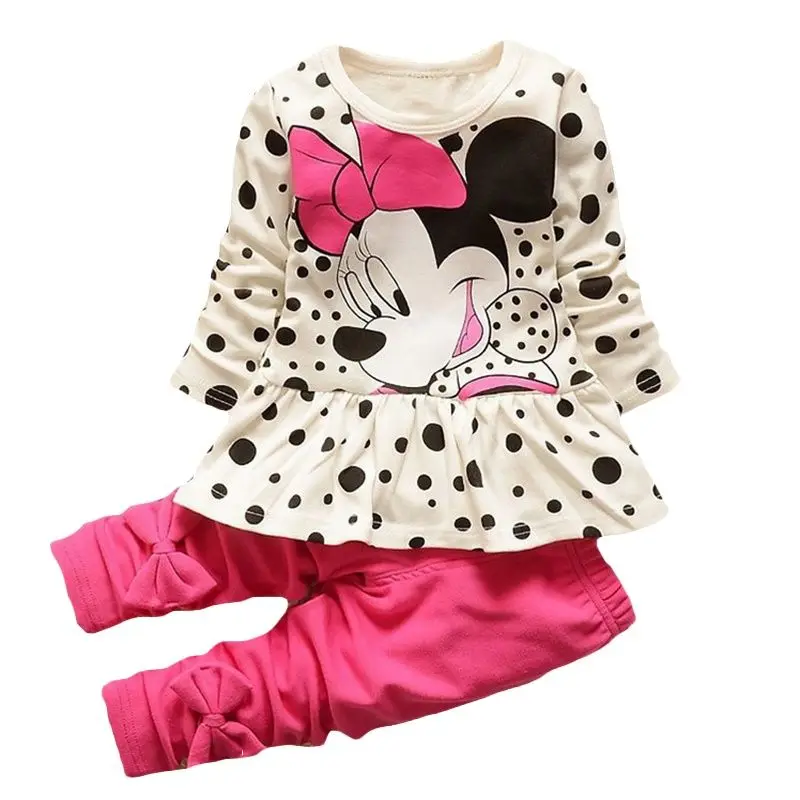 Комплект одежды для новорожденных футболка с длинным рукавом и штаны весна-осень