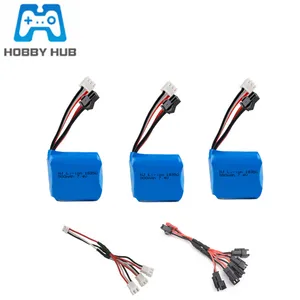 Аккумулятор 7,4 В 800 мАч 18350 для H100 H102 для JJRC S1 S2 S3 S4 S5, высокоскоростной комплект зарядного устройства для РУ лодок, литий-ионных аккумуляторов 7,4 В