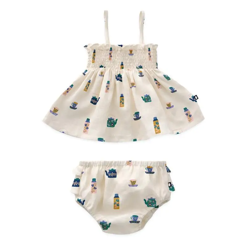 

Oeuf Ins Baby Set Baby Sling Shirt Bread Pants Child Summer Cute Jumpsuit Baby Cute Set