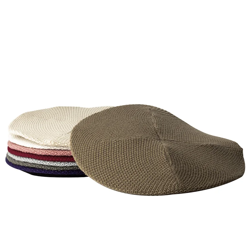 Geebro Новинка Мягкие весенние осенние женские вязаные береты Дамская однотонная