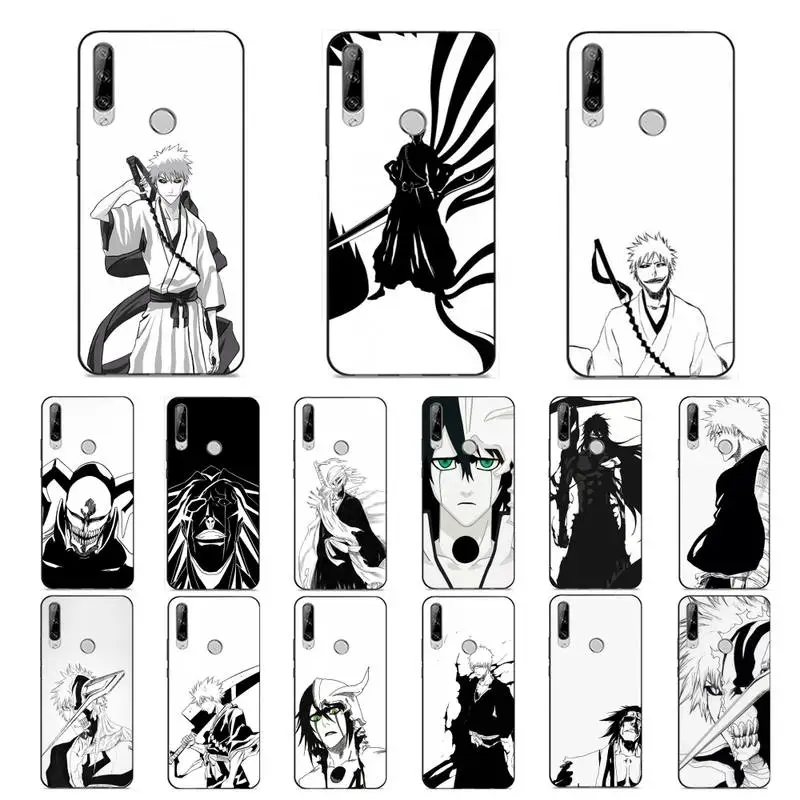 

MaiYaCa Anime Bleach Black and White Phone Case for Huawei Y 6 9 7 5 8s prime 2019 2018 enjoy 7 plus