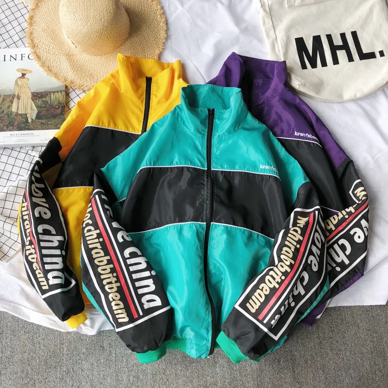 

LOVZON Spring Autumn Jacket Men Thin Jacket Mens Coat Streetwear Lover Clothes Windbreaker Man Hip Hop Hooded Bomber