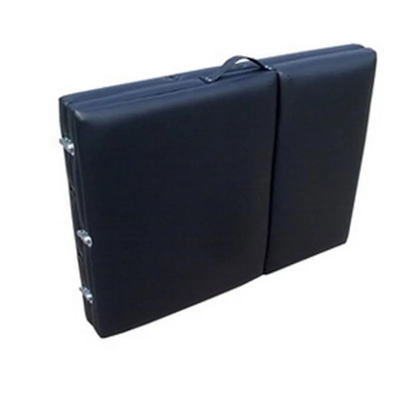 

Folding Beauty Bed 3 Sections Folding Aluminum Tube SPA Bodybuilding Massage Table Kit Black Professional Portable Massage Bed