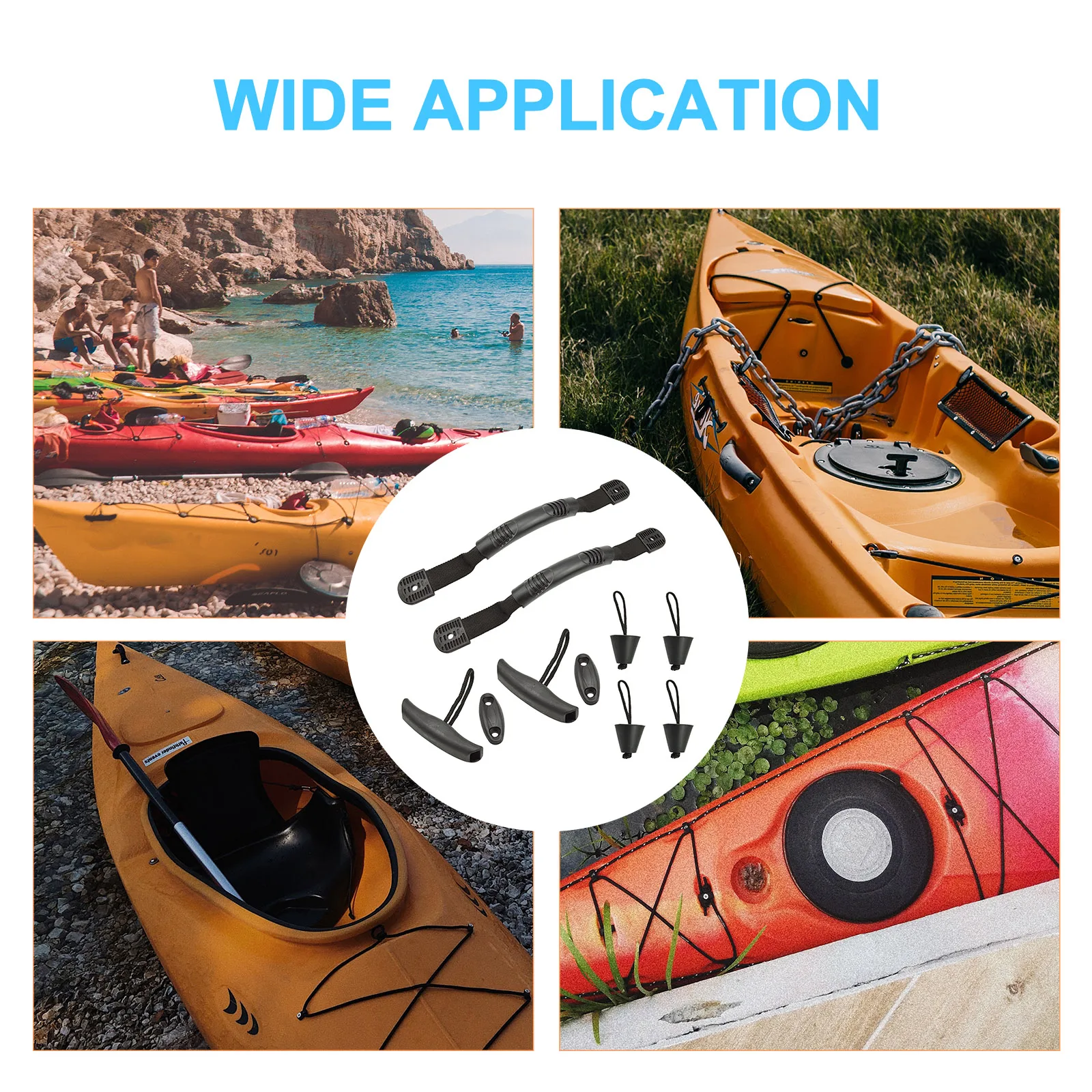 

Kayak Handle Kit Kayak Pull T-Handle Handle Rubber Boat Luggage Side Mount Carry Handles Fitting For Kayak Canoe Boat Kit