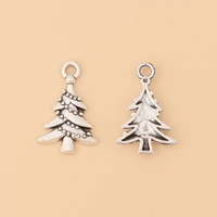 100pcslot tibetan silver christmas tree charms pendants beads for bracelet jewelry making accessories