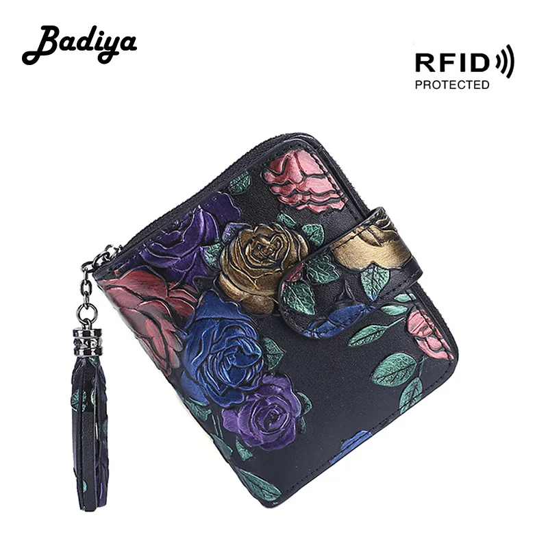 Женский кошелек из натуральной кожи RFID многофункциональный большой емкости с