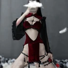 Женская Экзотическая одежда для сна в виде кукол, сексуальное нижнее белье, платье с открытым бюстом, женское платье, ночные рубашки, Ципао, чонсам