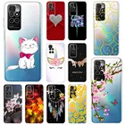 Чехол для Xiaomi Redmi 10, 6,5 дюйма, 2021 дюйма, мягкий силиконовый чехол с милым рисунком, задняя крышка для Redmi10, Redmi 10, Прозрачный бампер из ТПУ