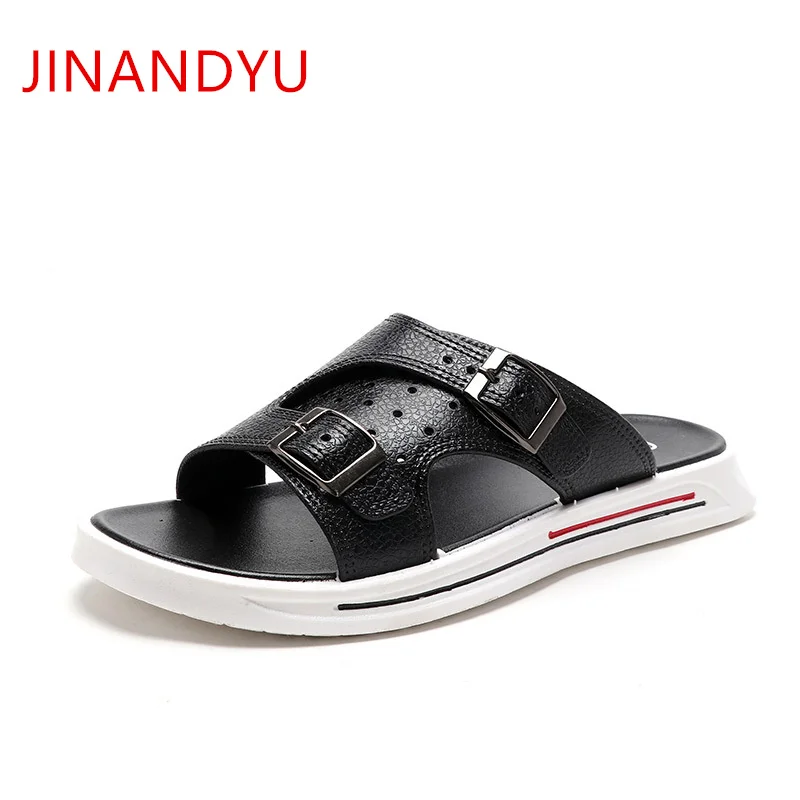 Тапочки для мужчин повседневная обувь черные босоножки Нескользящие тапочки