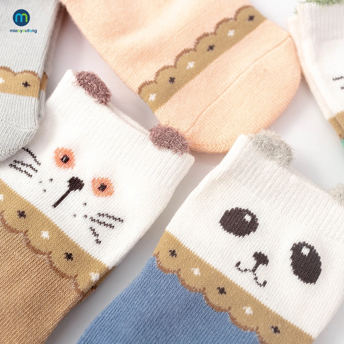 5 Pairs/Lot Cartoon Cat Animal Soft Cotton Knit Baby Socks Kids Boy Newborn Baby Girl Boys Socks Clothes Accessories Miaoyoutong