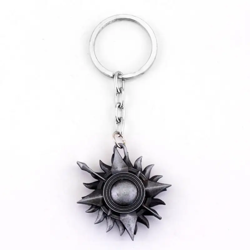 Silver Игра престолов, брелок, подвеска, дом Старка, волк, Песнь Льда и Огня, Таргариен, дракон, брелок, сувениры, подарок для фанатов - Цвет: Silver