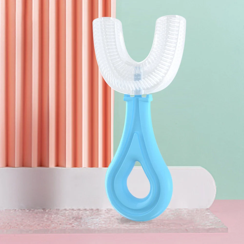 

2 Pcs U-shape Toothbrushes Manual Toothbrushes Kids Teeth Cleaning Tool