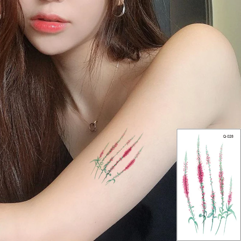 Рука нога татуировка стикер маленький цветок тело искусство для женщин дети