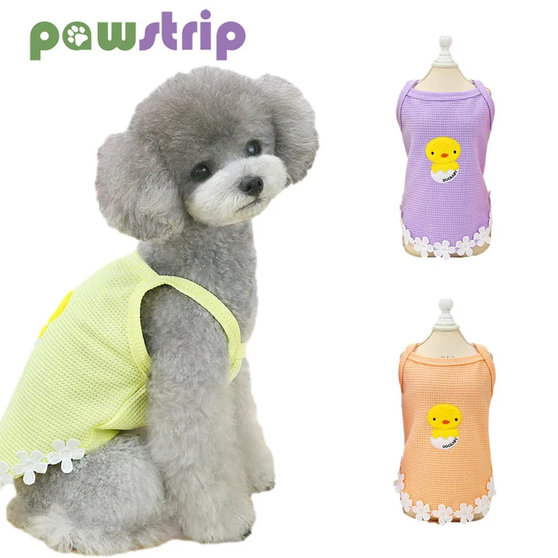 

Summer Small Dog Vest Little Yellow Duck Dog Clothes Puppy Shirt for Chihuahua Bichon Small Dog Tshirt Pet Costume Ropa Para