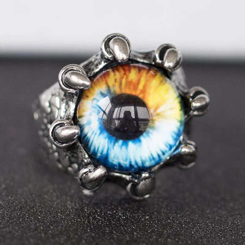 

Personality Silver Color Gothic Dragon Eye Ring Punk Open Finger Snake Ring for Motorcycle Party Biker Men Women Jewelry Gifts
