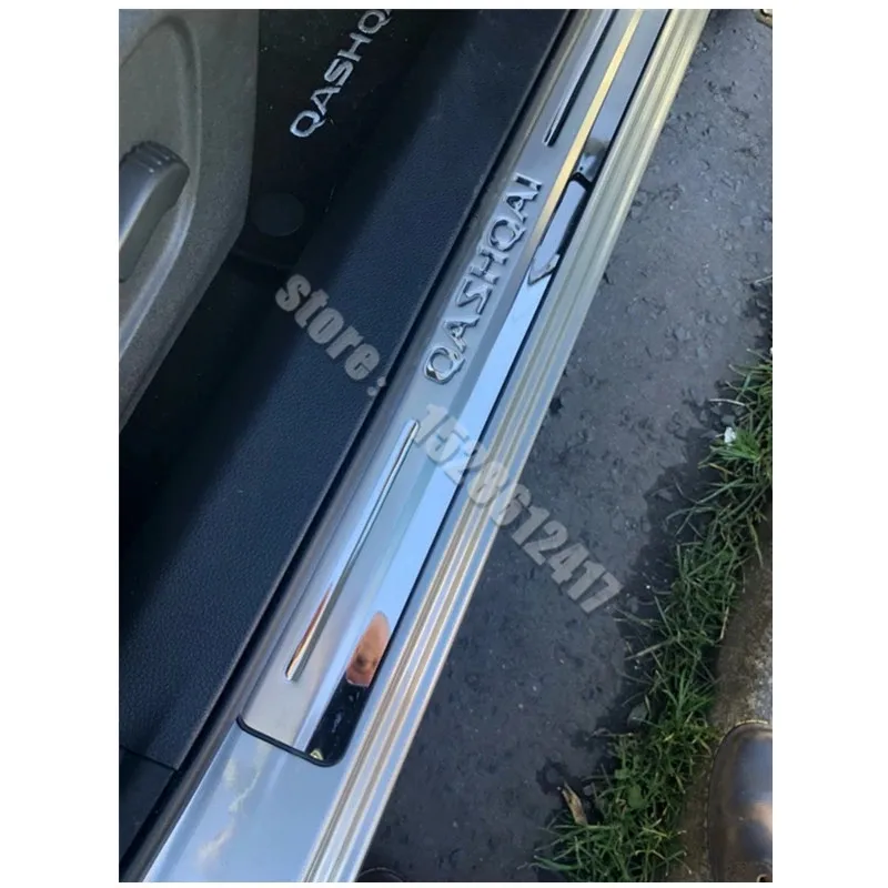 

Car Accessories For Nissan Qashqai Door Sill J11 Scuff Plate Stainless Steel Door Sills Pedal Car Styling Sticker 2015 2017 2019