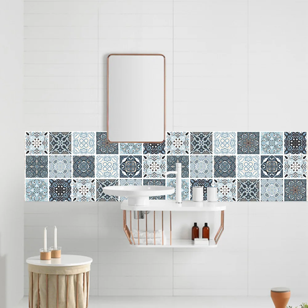 

1M PVC Self Wall stickers Adhesive Frosted Floor Tiles Furniture Renovation Stickers Waterproof Wallpaper For kitchen Bathroom