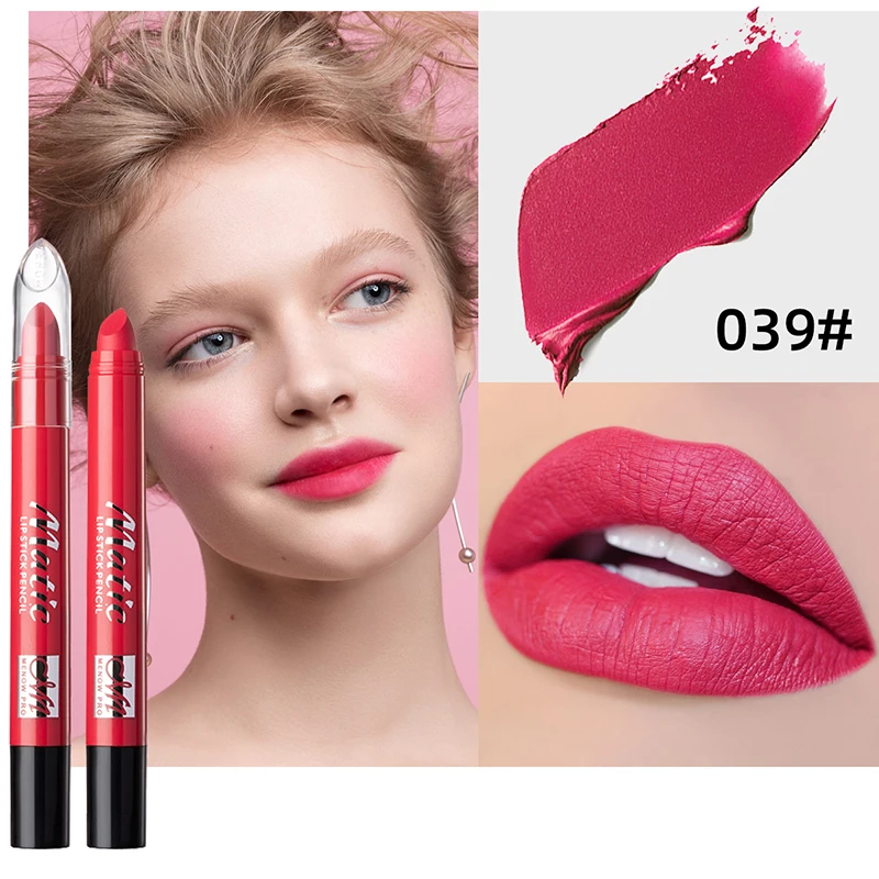 MENOW 6-color матовая тумана Kiss Proof вращающаяся губная помада ручка L549