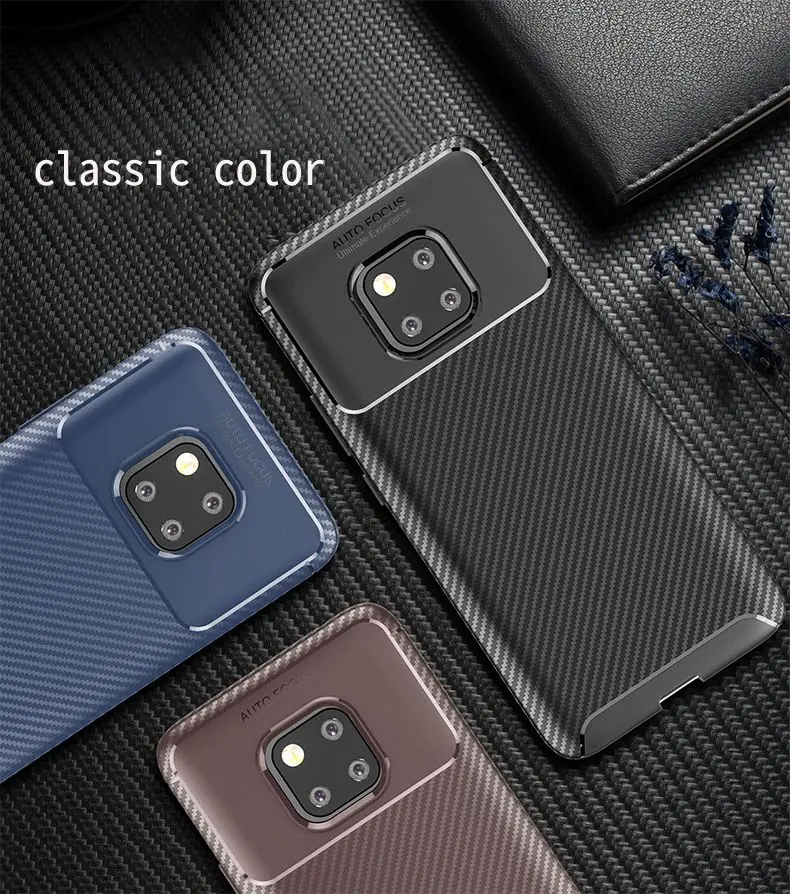 Для Huawei Mate 20 Pro Чехол из углеродного волокна в полоску ТПУ для Lite 20X