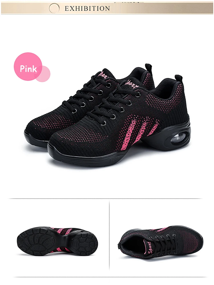 Zapatos De Baile Latino Mujer танцевальная обувь для женщин Джаз дыхание Спортивный Бюстгалтер с сеткой вентиляции практичные кроссовки для женщин современный танец