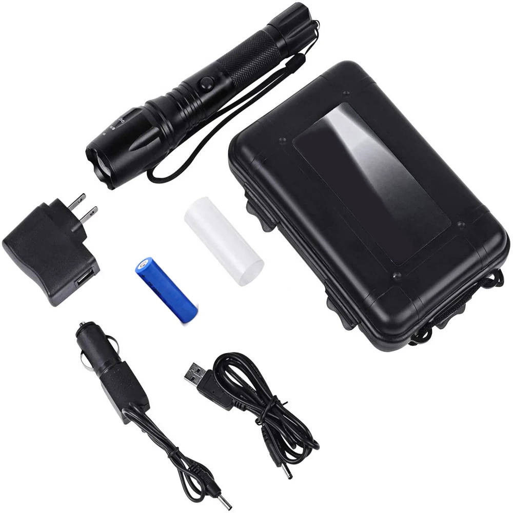 Супермощный светодиодный фонарик перезаряжаемый тактический фонарь с 5 режимами