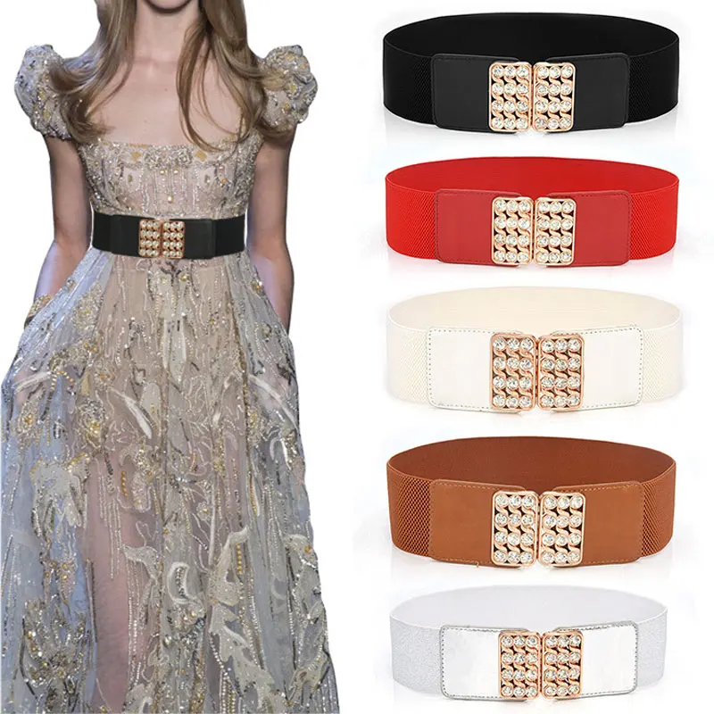

Женский модный эластичный пояс, модный пояс, женские Стразы с инкрустированными формальными цепочками для платья, свитера, декоративный че...
