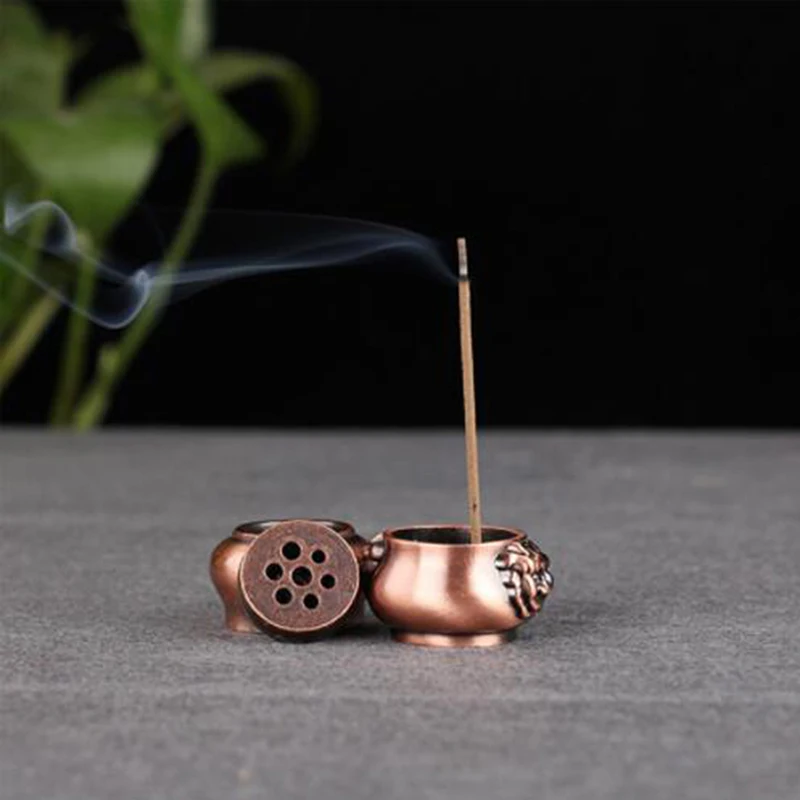 

Sandalwood Fragrant Incense Bases Antique Bronze Lion Ear Incense Burners Multifunction Living Room Stick Incense Holders