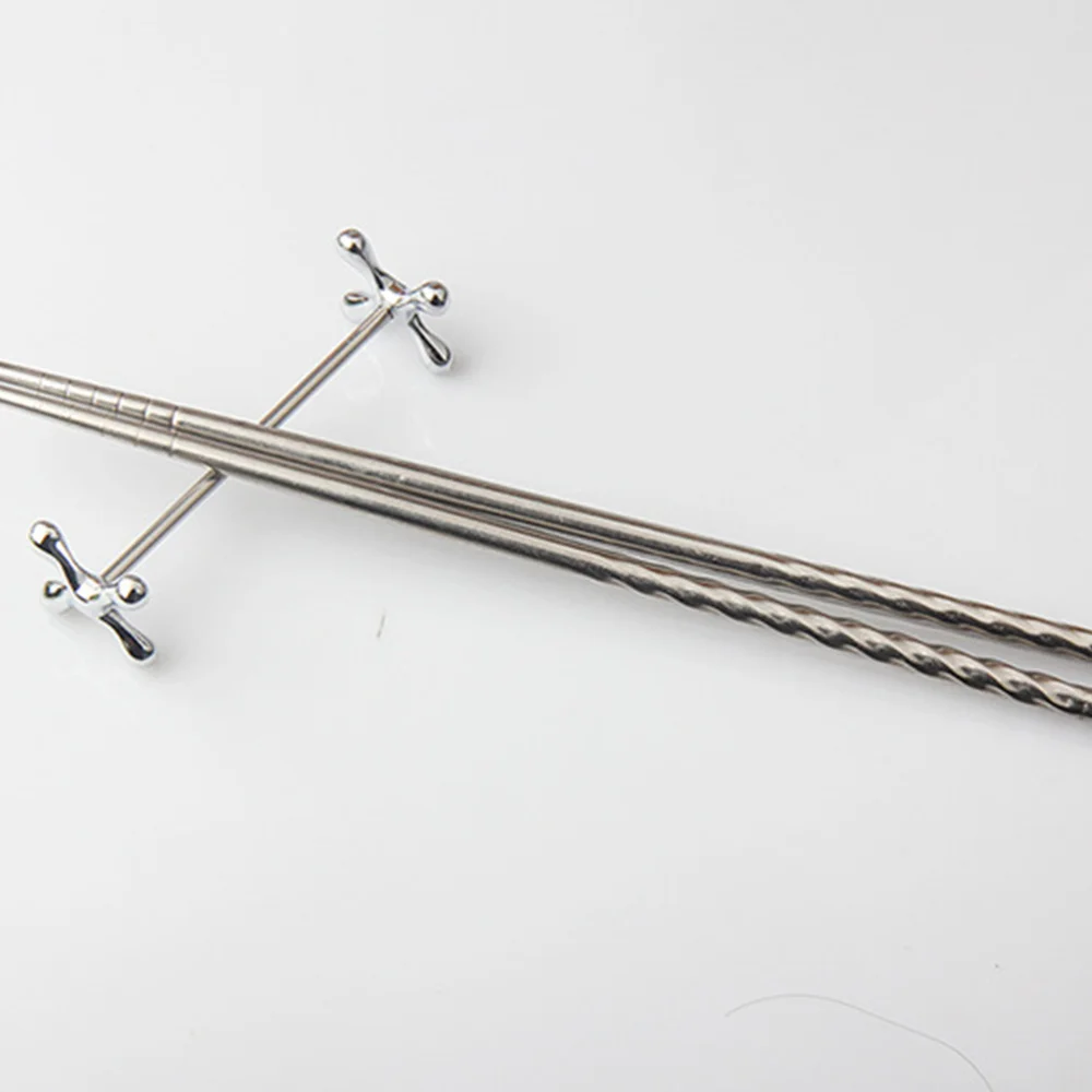 

4pcs Plum Blossom Shape Design Zinc Alloy Chopsticks Rack Rest Chopstick Holder Practical Chopstick Rack Support for Home Kitche