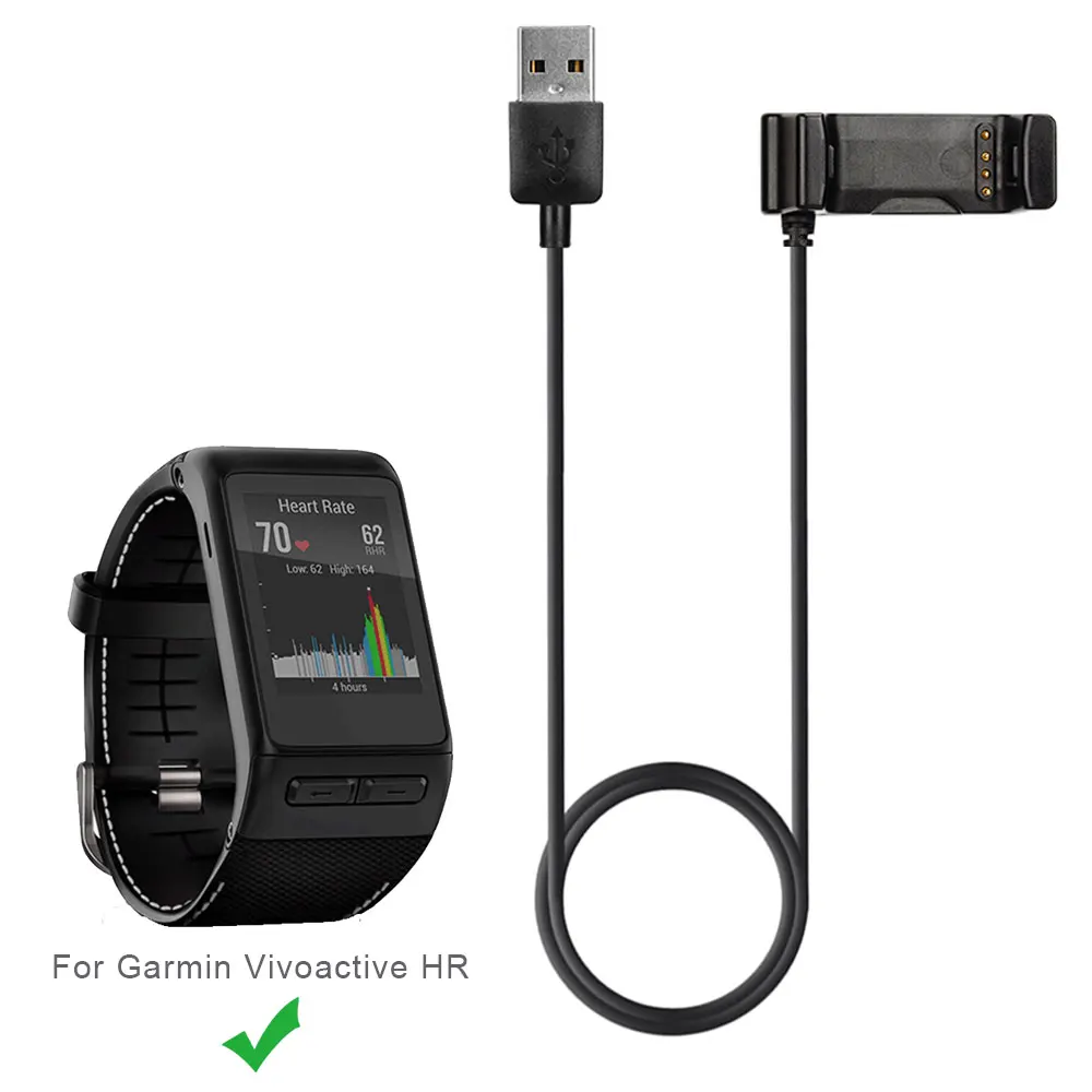 USB Data Cable Charging for Garmin Vivoactive HR Cardle Replacement Charger Heart Rate Monitor GPS Smart Watch Replacement