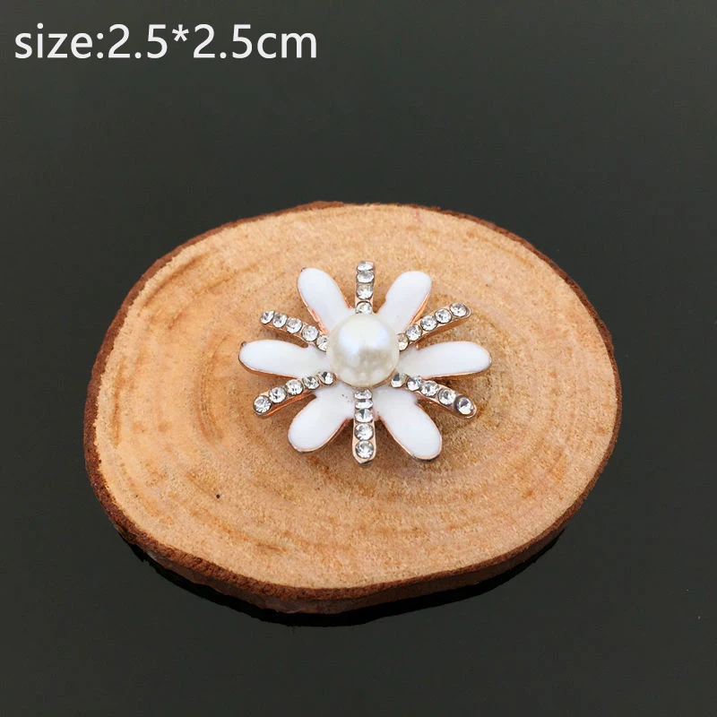 Цветочные Стразы, жемчужные пуговицы, свадебное украшение, сделай сам, сплав, кристалл, бант, украшение для волос, Швейные аксессуары для художественного оформления