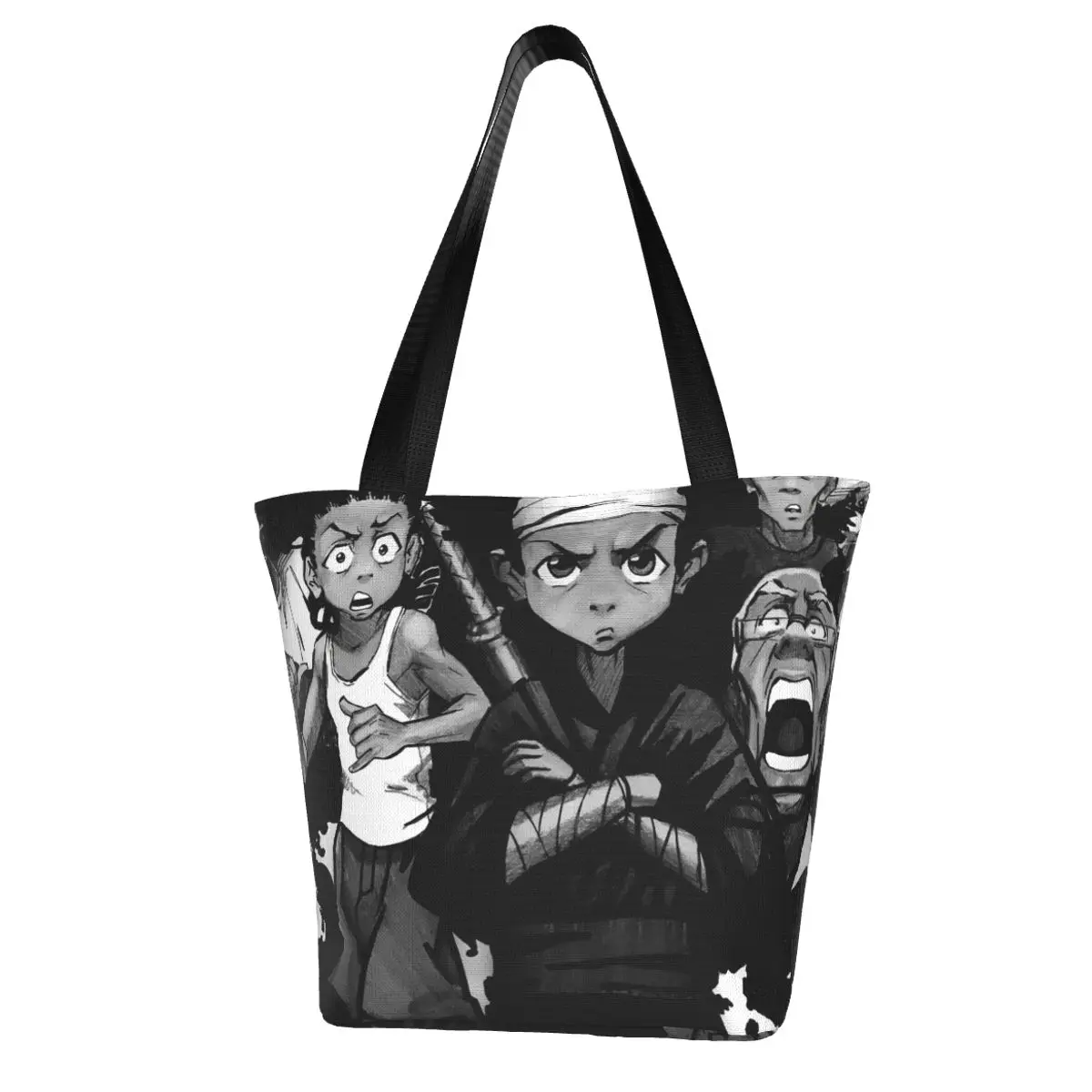 The Boondocks Shopping Bag Aesthetic Cloth Outdoor Handbag Female Fashion Bags