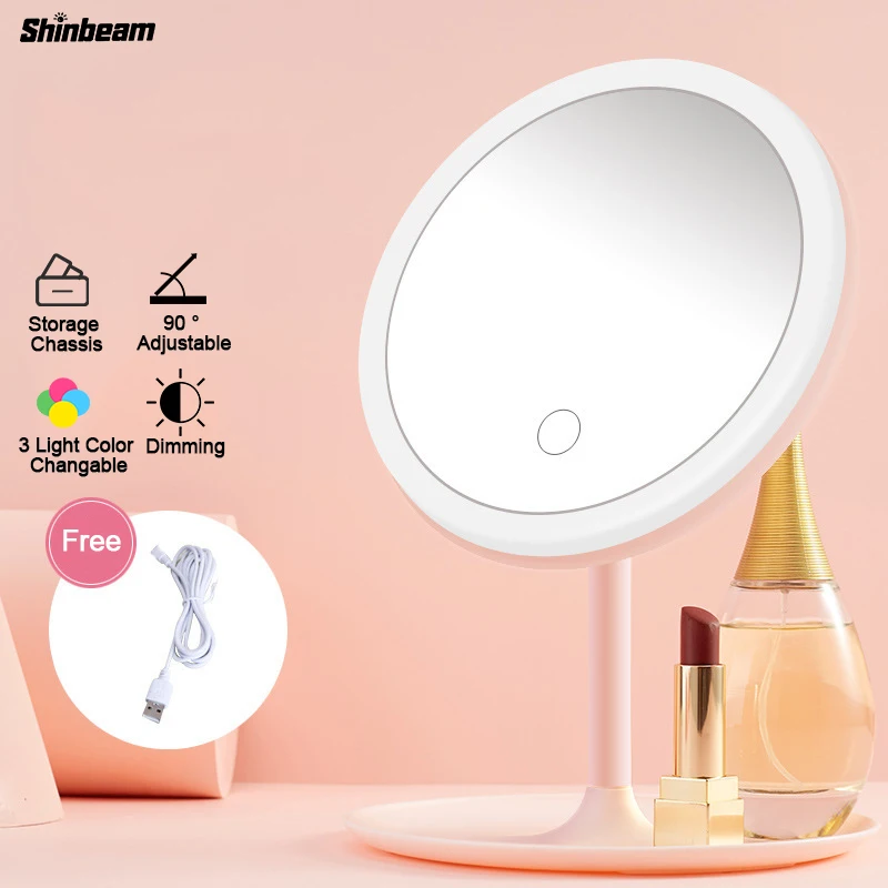 Светодиодное зеркало для макияжа с подсветкой 3 светильник менных