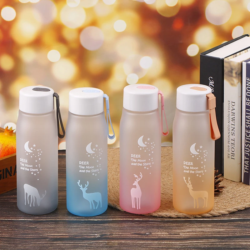 Бутылка для воды пластиковая 500 мл Спортивная герметичная Питьевая портативная