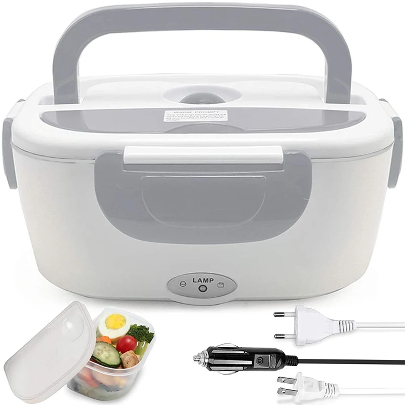 Plastic Electric Lunch Box 220V 110V 24V 12V Household Car Office Food Heating Warmer Container Portable Travel Heated Bento Box