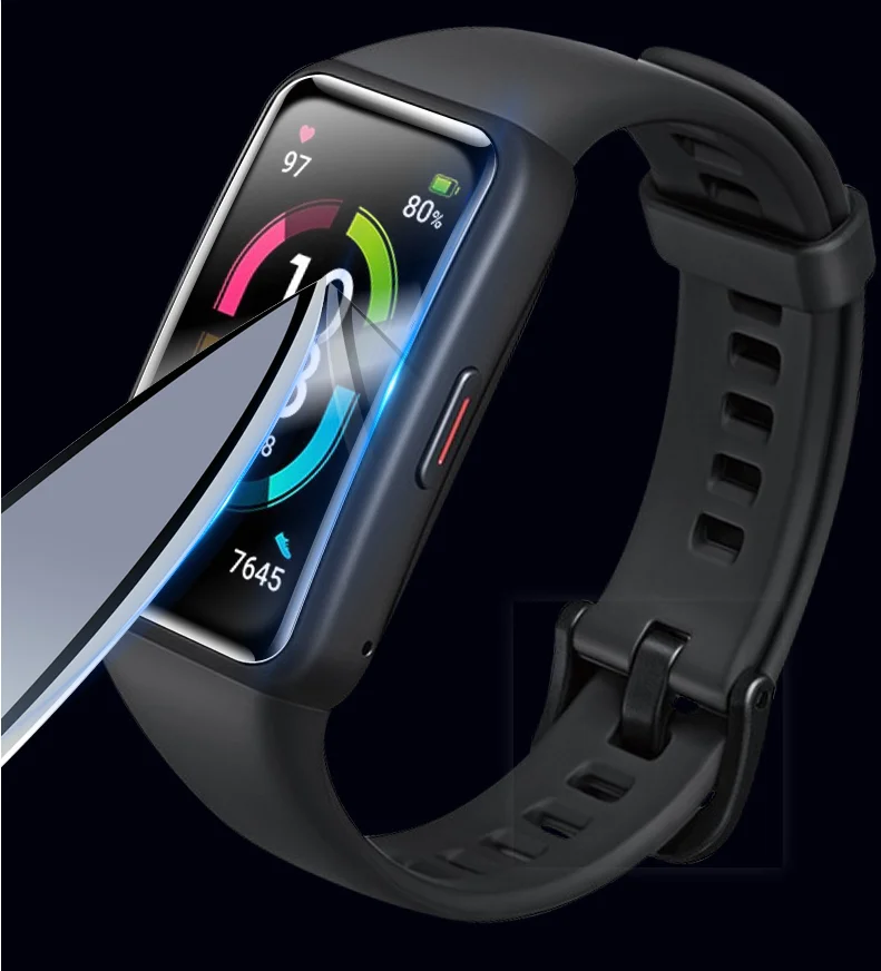 Screen Tpu Clear Protective Film For Huawei Honor Band 6 / For Huawei Band 6 Smartwatch Full Cover Hydrogel Protector HD Film