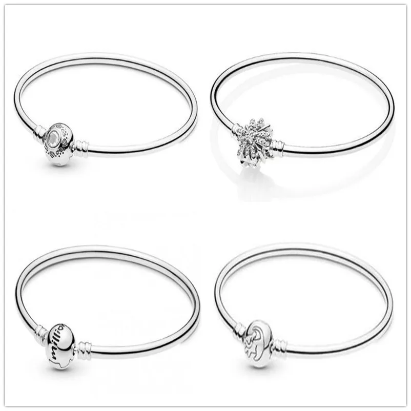 

Женский серебряный браслет Diney, браслет-цепочка с застежкой в виде короля льва, Браслет-талисман с бусинами, ювелирные изделия pandora