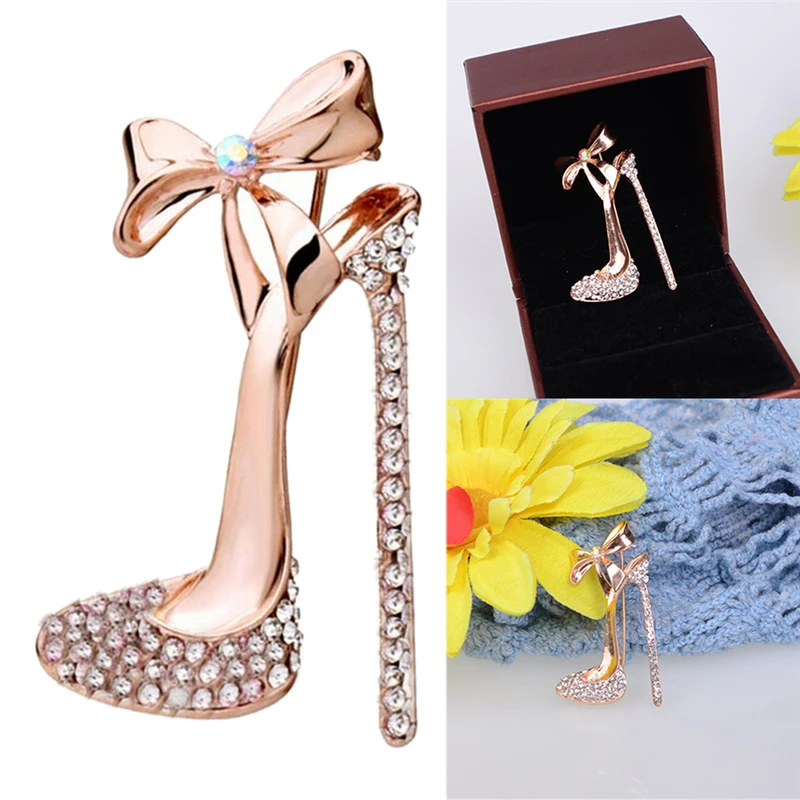 1 шт. обувная брошь на высоком каблуке Потрясающие Кристаллы Стразы ювелирные