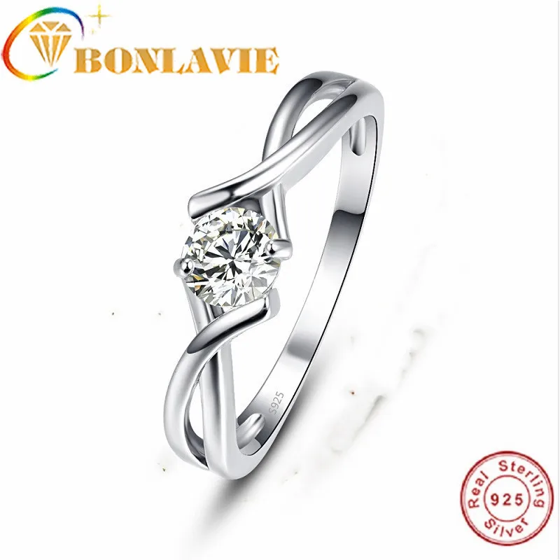 

New Arrival 5x5mm White Zircon Ring Female Simple Gift Round Cut bijoux anel female Ring for Women Fine Jewelry