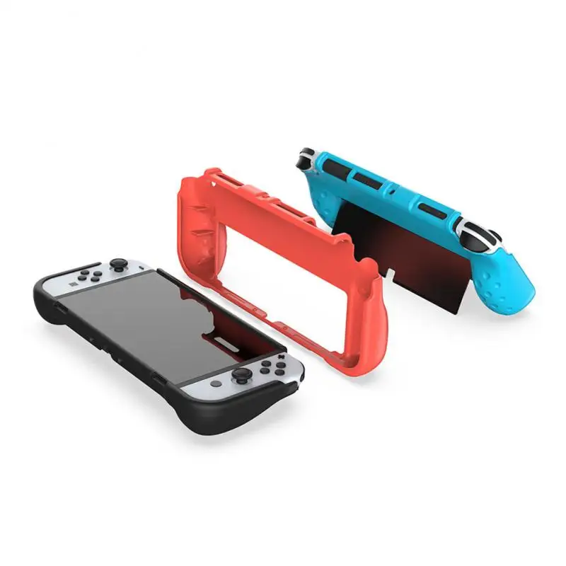 

For Switch OLED Protective Cover DOCKABLE TPU CASE Ergonomic Design FULL PROTECTION For Nintendo Switch OLED Shock-Absorption