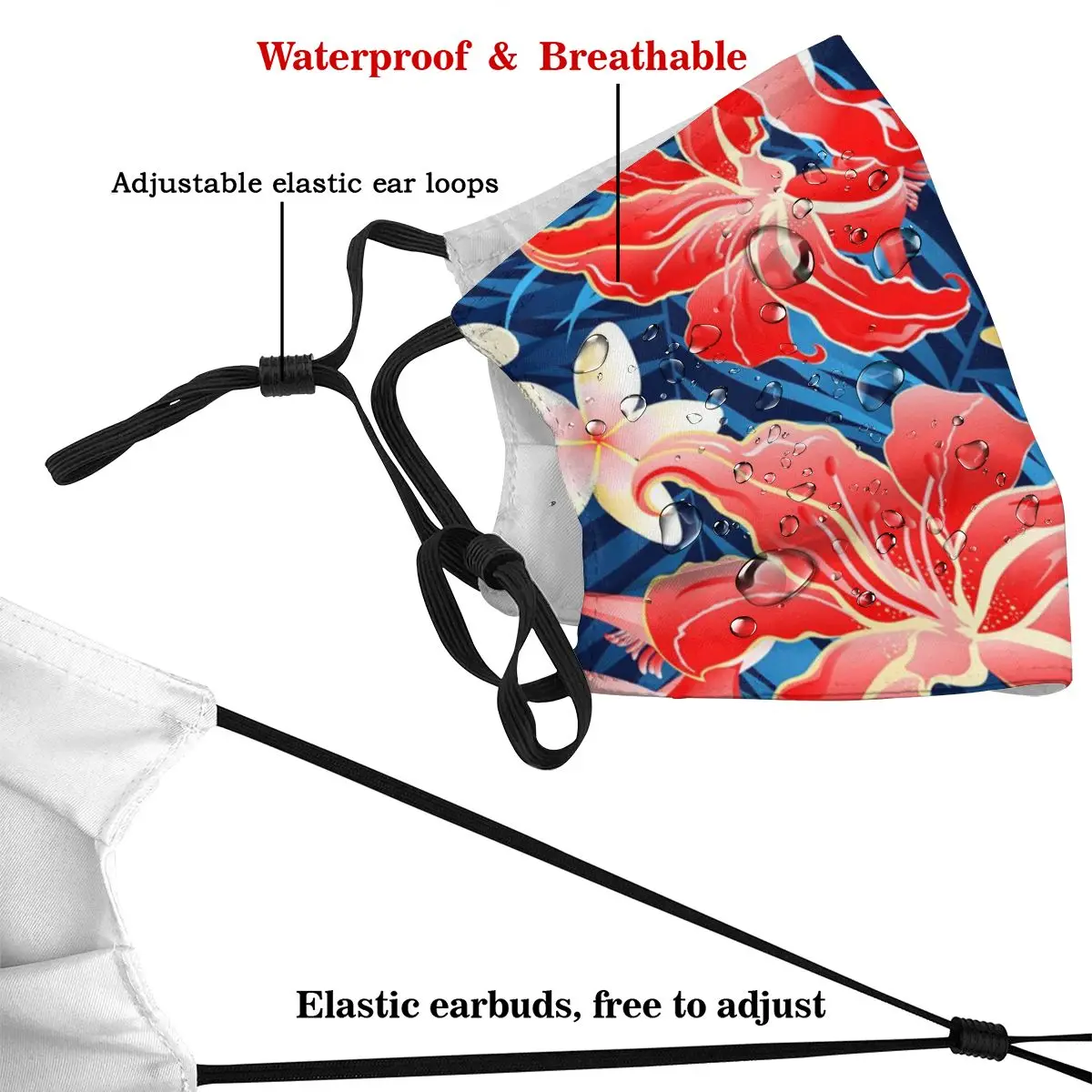 Загрязнения воздуха с фильтром PM2.5 рот маска для лица пышная желтый и красный