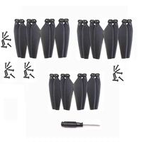12pcs new version foldable propellers blades with screws for mjx b4w x11 gps rc drone spare parts propellers props accessory