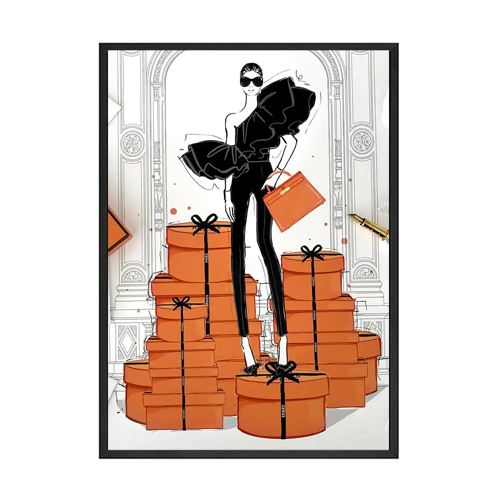 Модная красивая Картина на холсте для девушек художественные плакаты и принты