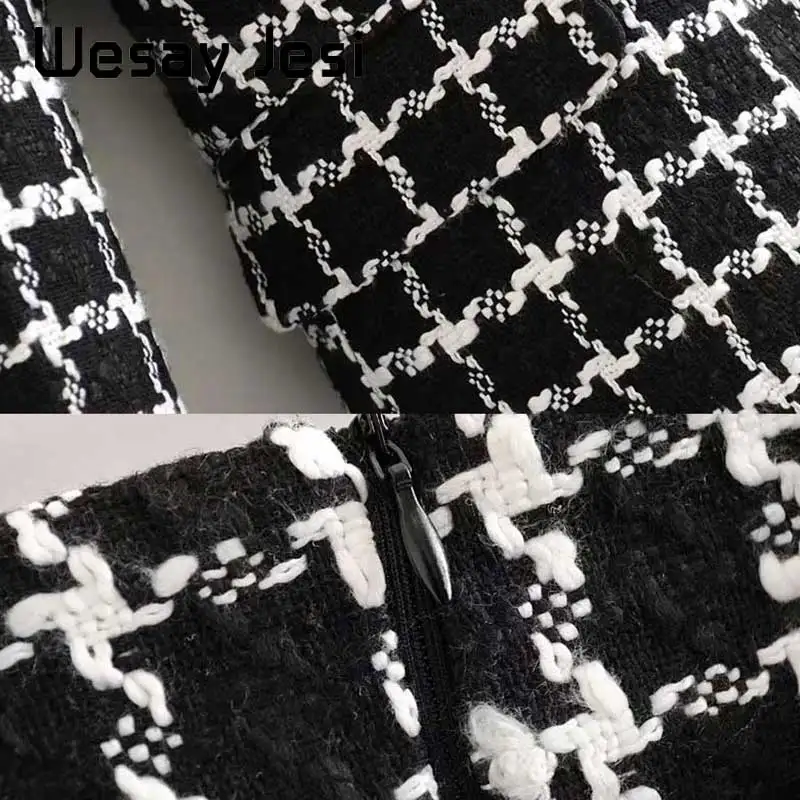 Женский Однобортный блейзер из мягкой ткани в клетку пальто верхняя одежда