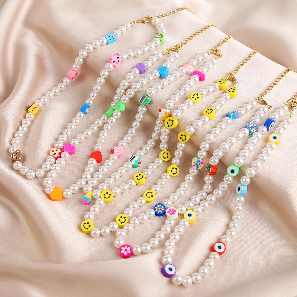 

2021 New Korean Retro Trendy Fun Natural Irregular Pearl Necklace for Women Girl Party Summer Vacation Party Jewelry Gift