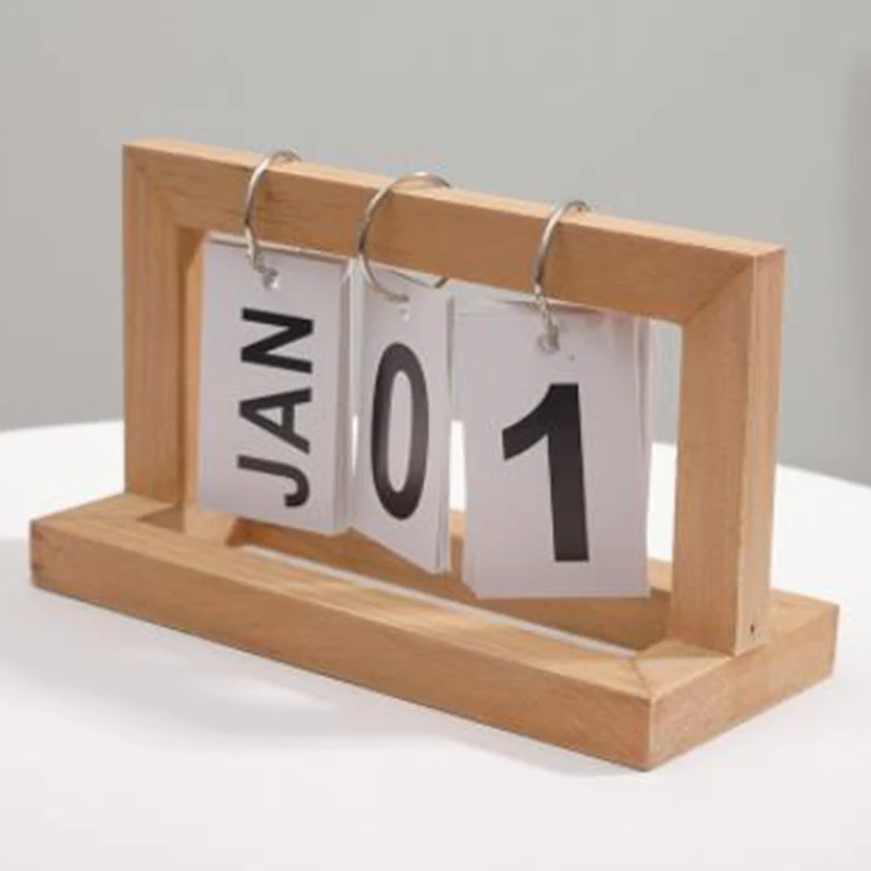 Простой настольный календарь винтажное офисное украшение для кабинета
