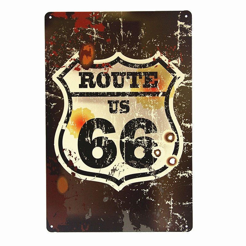 DL-Yard вывеска route 66 винтажная жестяная вывеска кофе-бар Правила Дома настенные художественные плакаты поднос в античном стиле - Цвет: Светло-зеленый